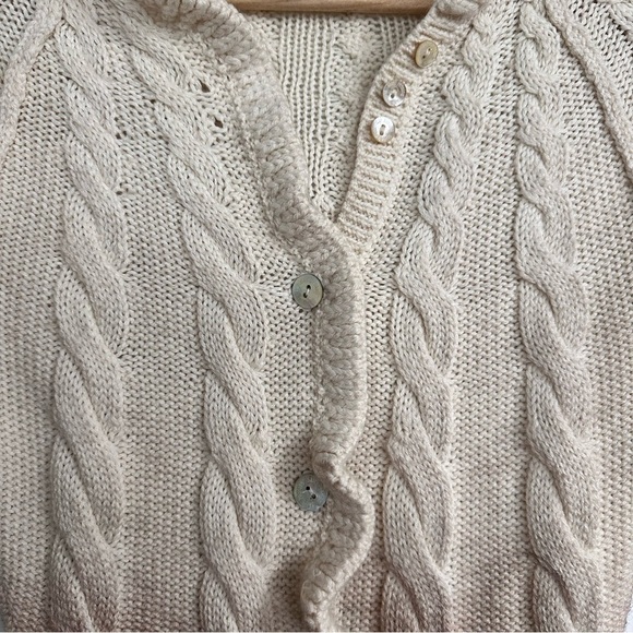 Shirt Passion Italia Virgin Wool Blend Ombre Cable Knit Cardigan XS Luxury EUC - Picture 3 of 8